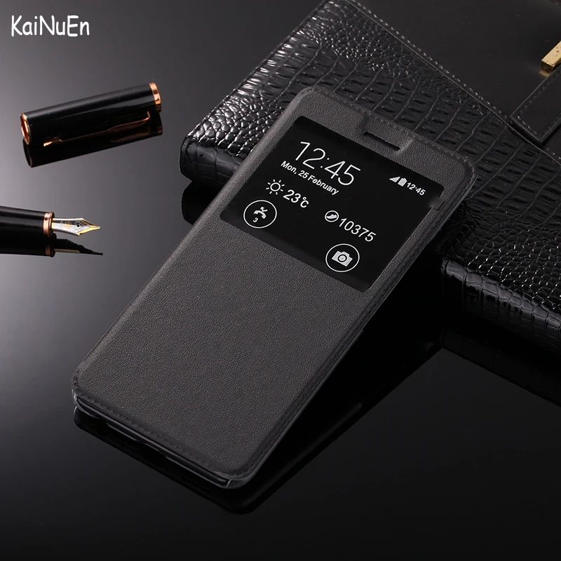 

kainuen luxury leather etui,coque,cover,case for huawei honor 5x 5 x pu view flip window retro cell phone accessories protector