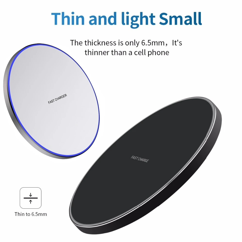 

10W Fast Wireless Charger For Samsung Galaxy S9/S9+ S8 S7 Note 9 S7 Edge USB Qi Charging Pad for iPhone XS Max XR X 8 Plus