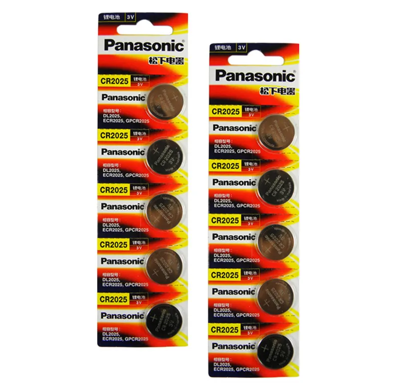 

10pcs original brand new battery for PANASONIC cr2025 3v button cell coin batteries for watch computer cr 2025