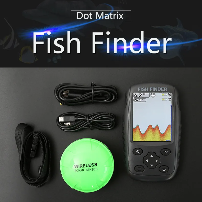 PDDHKK 2.6 cal Dot Matrix lokalizator ryb bezprzewodowy echosonda Fishing Lure 105 stopni kąt wykrywania z akumulator litowo-jonowy PDDHKK 2.6 cal Dot Matrix lokalizator ryb bezprzewodowy echosonda Fishing Lure 105 stopni kąt wykrywania z akumulator litowo-jonowy