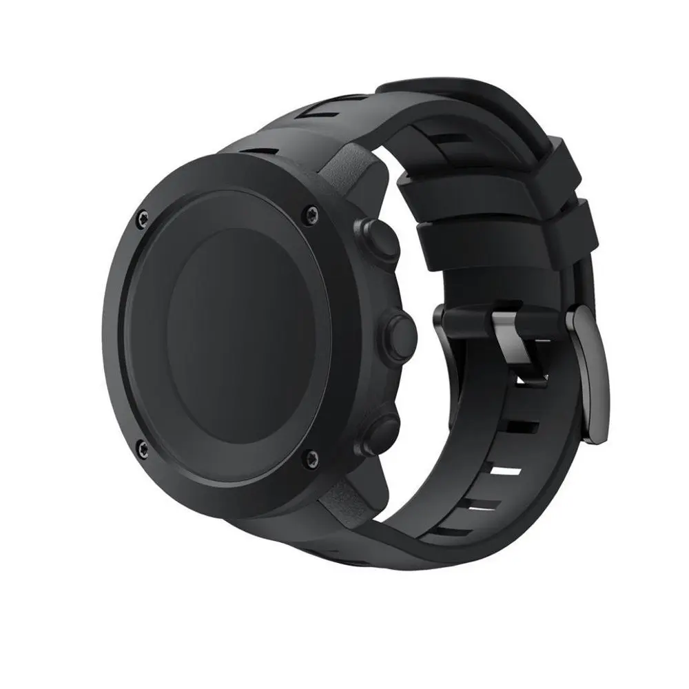 Rubber Replacement Watch Band Silicone Strap Wristbands for Suunto Ambit 3 Peak / Sport / Run / 2 / 2S /2R /1 Steel Clasp Wrist 