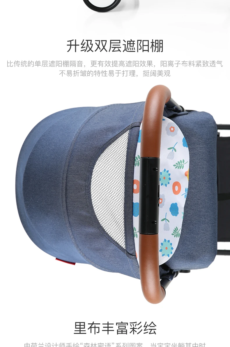 Коляски облегченные, портативная коляска может сидеть новорожденных автомобиля Карманный Компактный складной зонтик