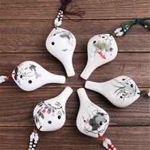 6 Holes Alto C Key AC Ocarina Professional Ocarina Flute Handmade Ceramic Ocarina Musical Colored Drawing Ocarina alto 6 Holes