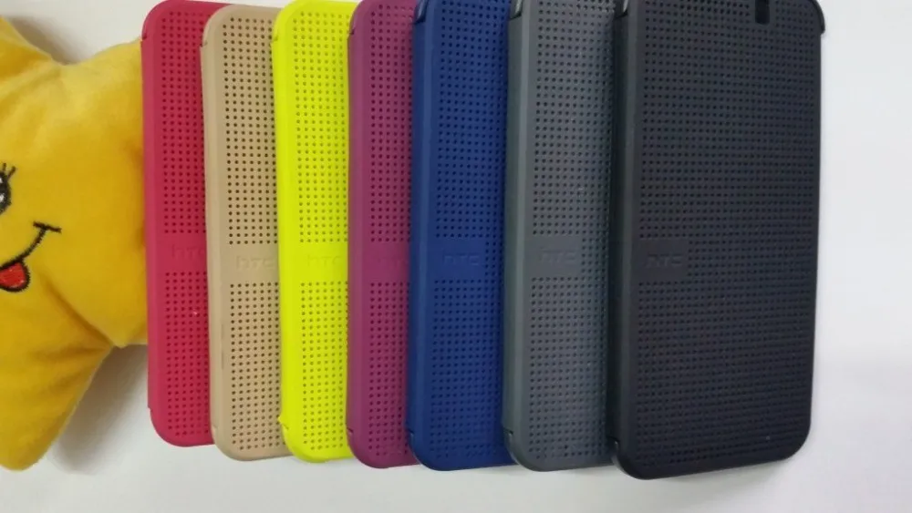 M8/M9/e8 официальный Дизайн Dot View Case Smart Case откидная крышка для HTC Один M8 e8 M9+ OPP упаковки