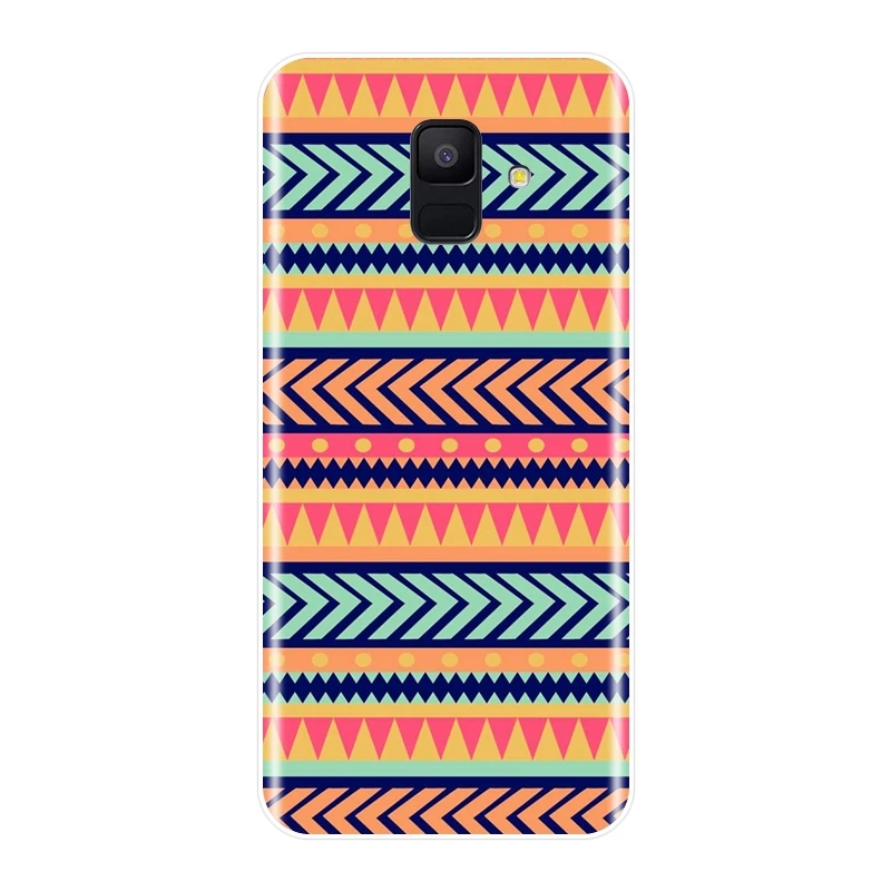 Задняя крышка для Samsung Galaxy A5 A7 2018 A6 A8 Plus силиконовый мягкий этнический чехол Totems A3