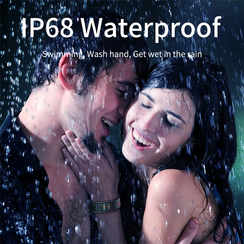 Askmeer IP68 водонепроницаемый смарт браслет температура тела ЭКГ кровяное давление