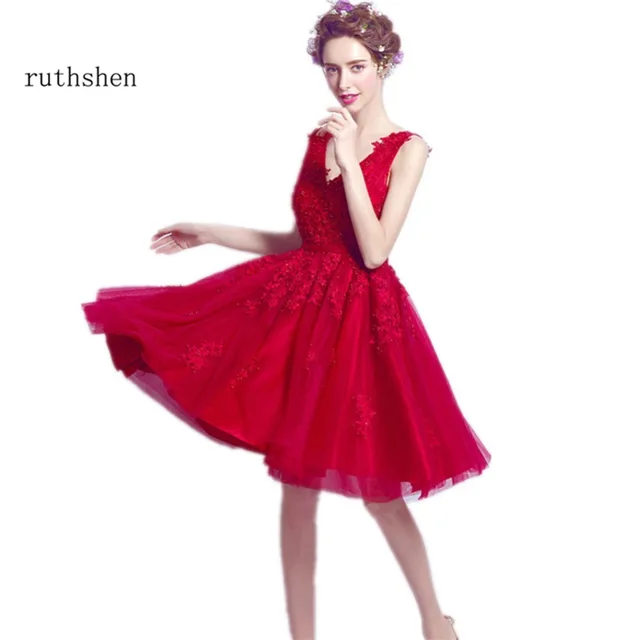 short red prom dresses