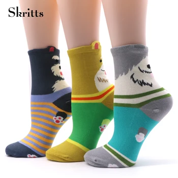 

6Pairs Skritts 3D Funny Socks for Women Cartoon Animals Women's Socks Colorful Pattern Casual Ladies Art Socks Meias Femininas