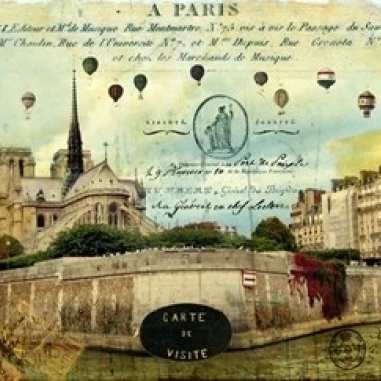Notre Dame Balloons Poster Print by Sandy Lloyd (26 x 18)