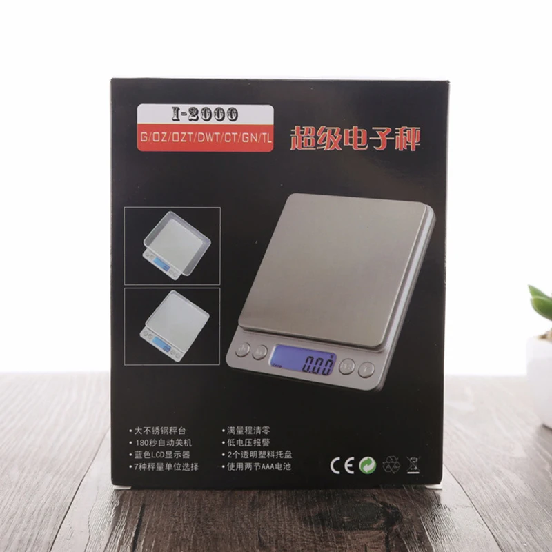 0.01g-500g / 3kg-0.1g Pocket Scale Digital Jewelry LCD Electronic Weighting Tool