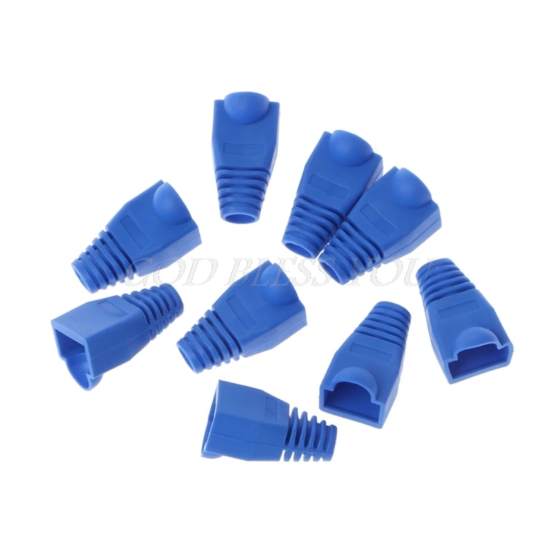 Lot 1000 X Pcs White Plug End Cap Boot Cable CAT5 CAT5E CAT6 RJ45 8P8C Connector