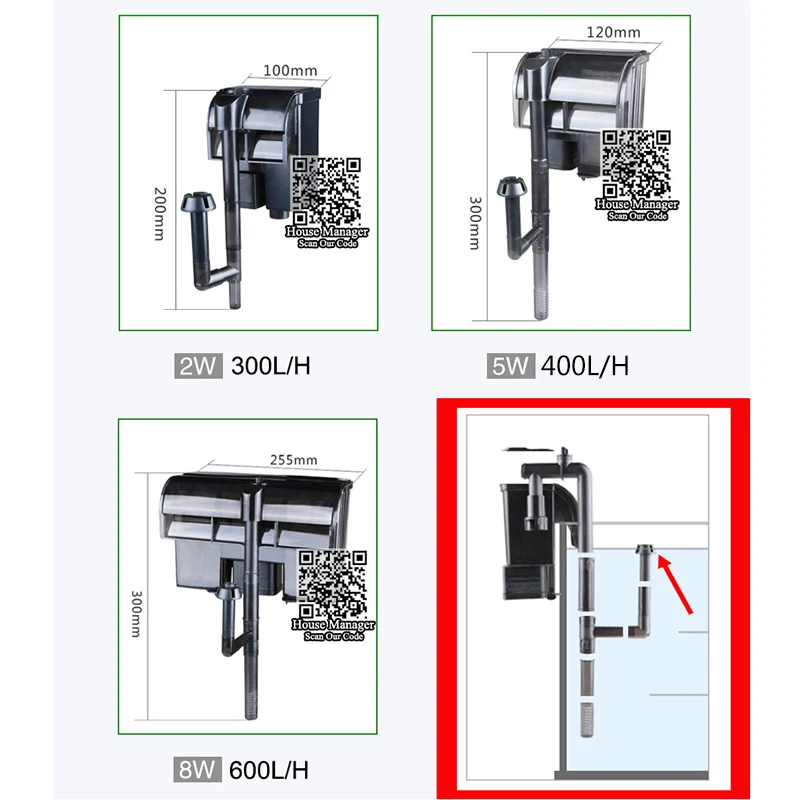 Внешний фильтр для аквариума 2 Вт, 5 Вт, 8 Вт, 3 плюс = скиммер+ внешний Губчатый Фильтр+ фильтр для водопада, фильтр для аквариума