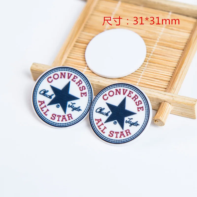

Kawaii Cartoon The Team Logo Figurine Flat Back Planar Resin Craft Diy Bow Hair Hairpin Accessories Acrylic Jewelry Magnici