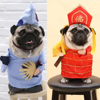 

Creative Halloween Pet Dog Cat Clothes Cute Monk Outfit Design Party Cosplay Costume Jacket Cute