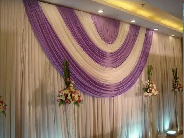$US $181.09 Voilet 3M*6M Wedding backdrop White curtain lilac drape Wedding decoration stage curtain
