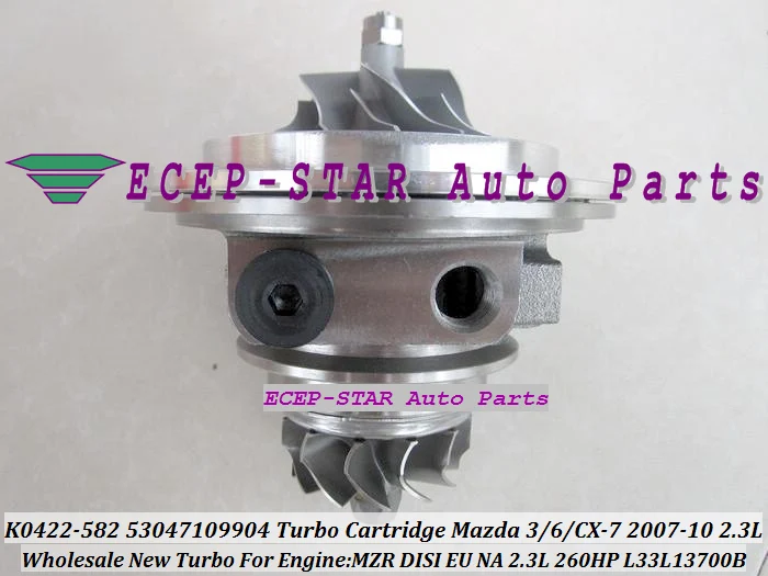 K0422-582 53047109904 L33L13700B Turbo CHRA Cartridge Turbocharger Core Mazda 3 6 CX-7 2007-2010 2.3L MZR DISI EU NA 2.3L 260HP (2)