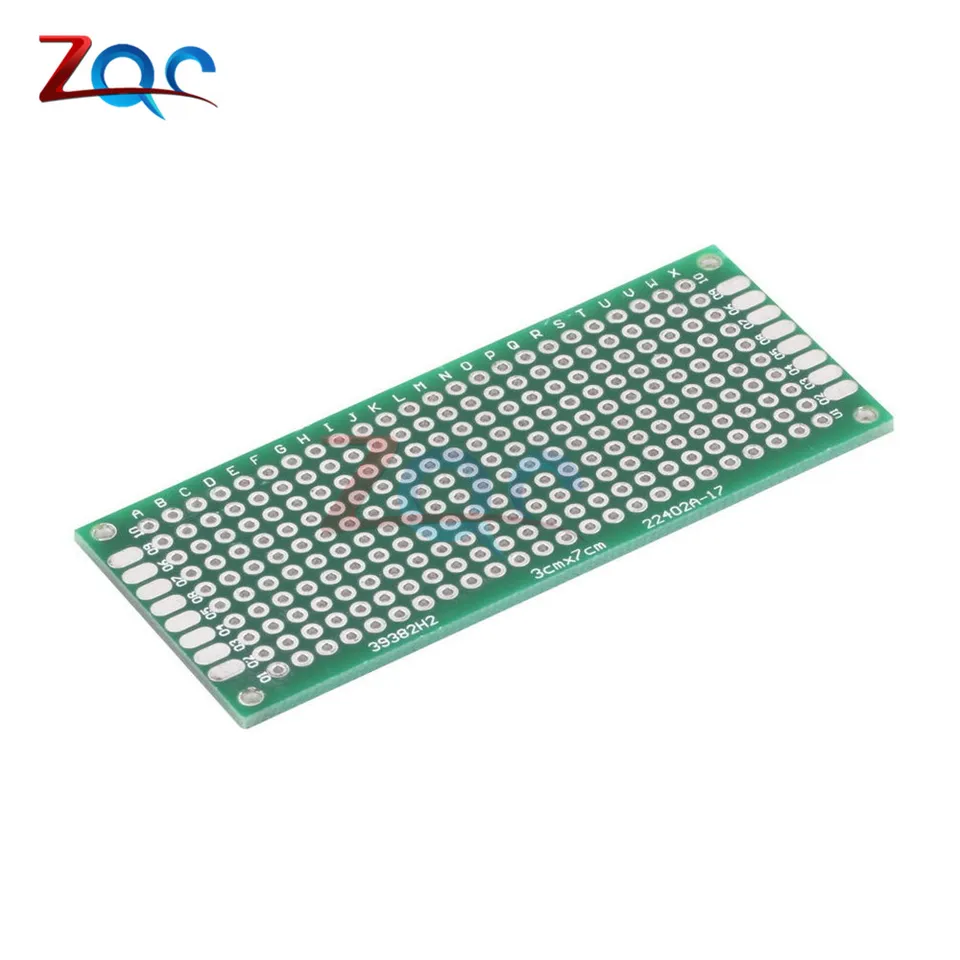 1x Hole Grid Board 3x7cm double sided grid FR4 Green!