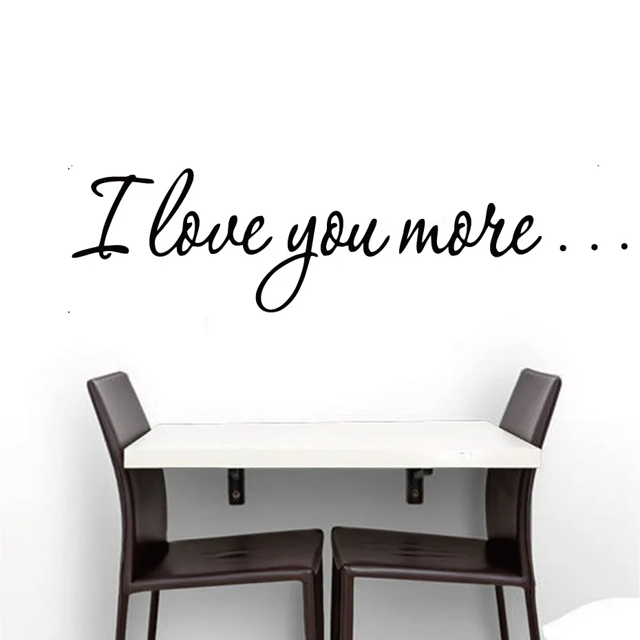 

Artistic I Love You More Always & Forever Positive quotes Sayings Wall Stickers Vinyl Decals Home Decoration Living Room Bedroom