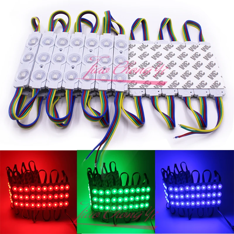 1.5W 5050 3LED RGB 160 degrees LED Module SMD 3 LEDS Light Waterproof 12Vin LED Modules from