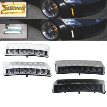 

LED DRL Daytime Running Lights White+Yellow Turn Signal For Nissan LCI 350Z 2006-2009
