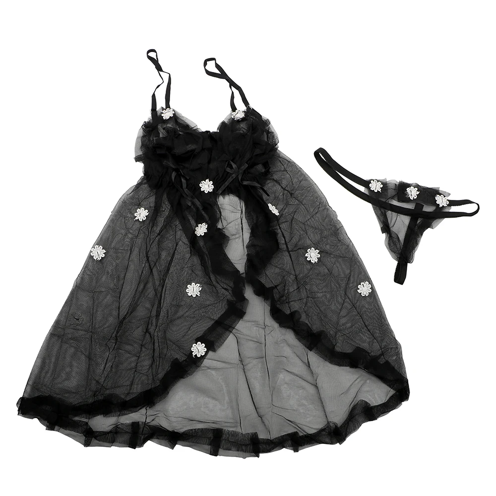 IKOKY, прозрачное сексуальное кружевное ночное белье, одежда для сна, открытая сорочка, эротическое белье, женское летнее платье для сна, Экзотическая одежда