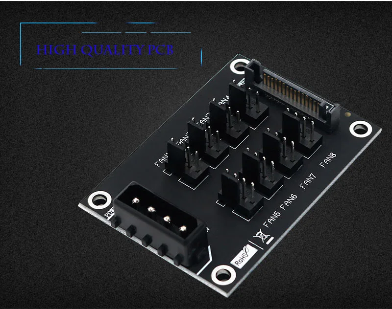 HL компьютер 12 В в мини контроллер вентилятора 4Pin и SATA 15Pin до 8 интерфейс 4Pin разветвитель вентилятора концентратор для рабочего стола rgb процессор вентилятор высокое качество