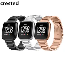 Ремешок из нержавеющей стали для Fitbit Versa/versa 2/versa lite ремешок correa наручный браслет ремешок для ремня наручные часы аксессуары