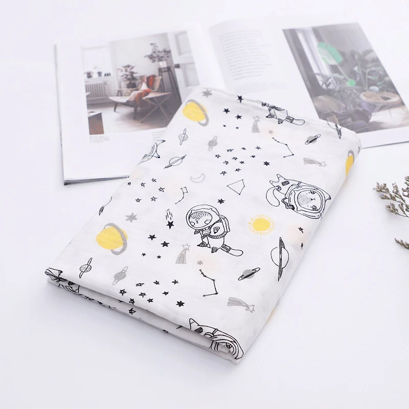 Günstige Bambus Musselin Baby Decke Swaddle Für Neugeborene Baby Bad Handtuch Weiche Baby Decke