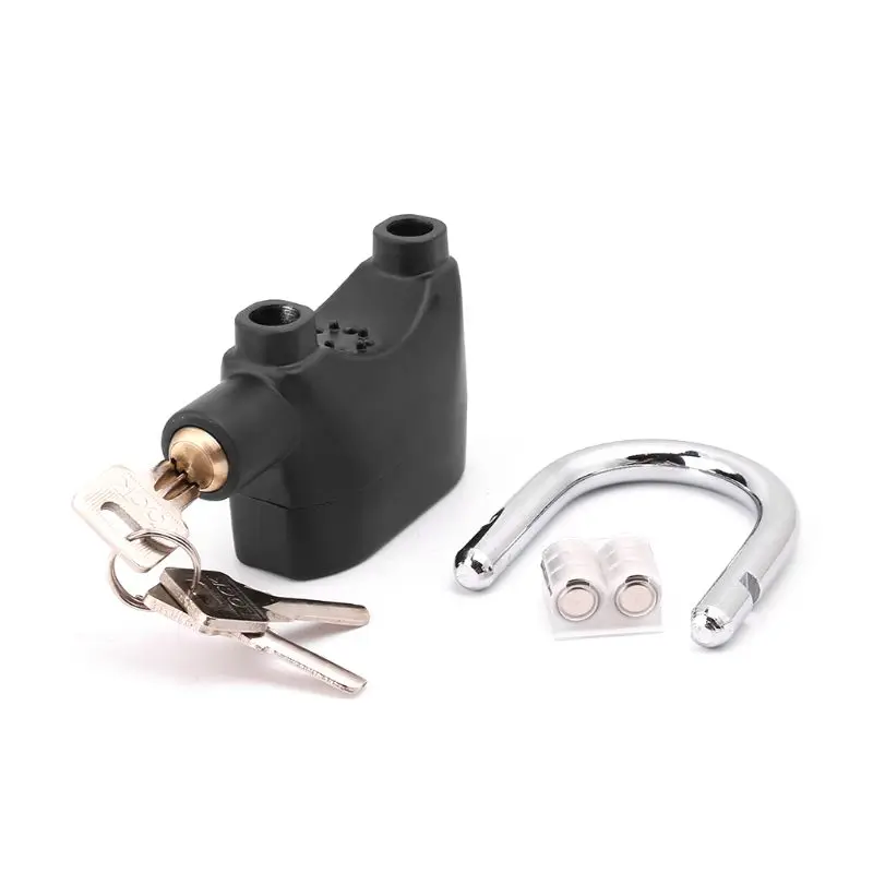 

110 db Sound Siren Motorcycle Alarm Lock Anti-theft Safety Locks Built-in Movement Sensor Padlock