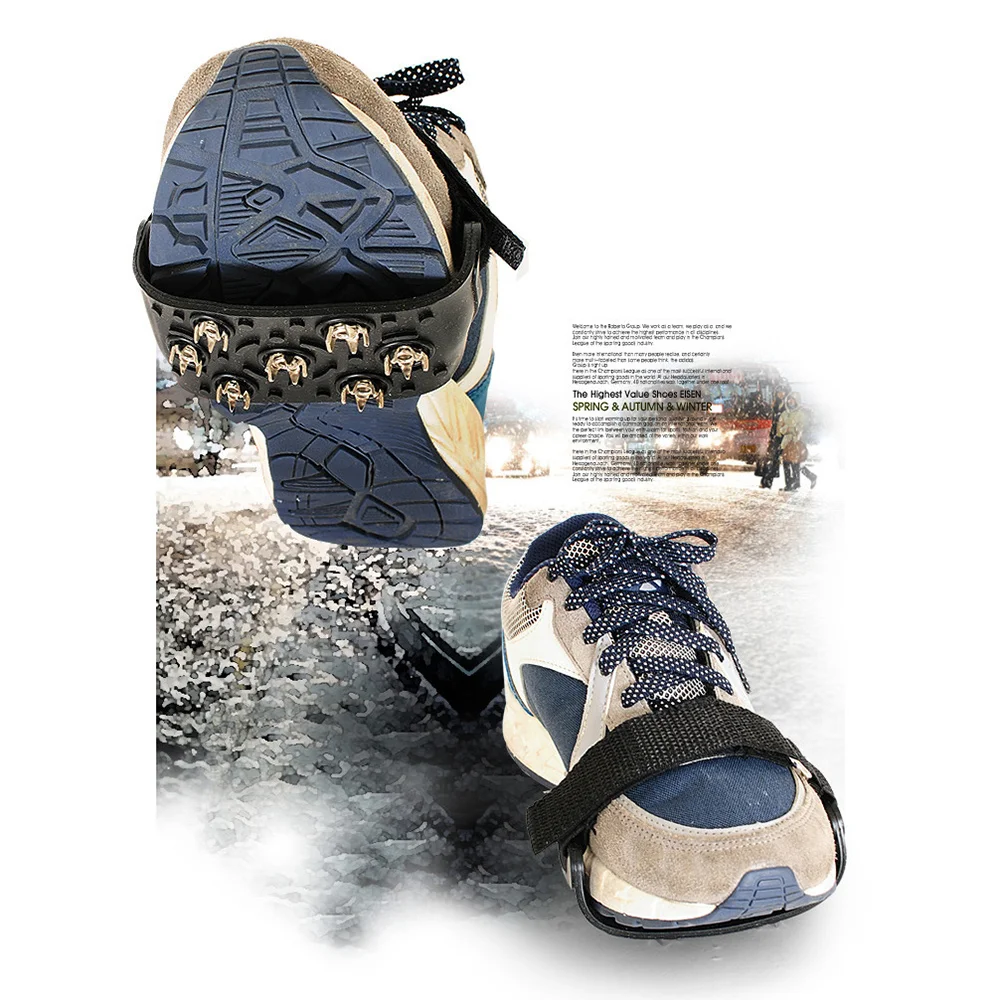 Shoe Spikes Durable Climbing 1 Pair Crampon Professional Silicone