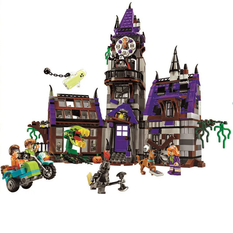 

860Pcs The Mystery Mansion Scooby Doo Series Building Blocks Bricks Toys For Children Compatible With Lego 75904 75902 75901