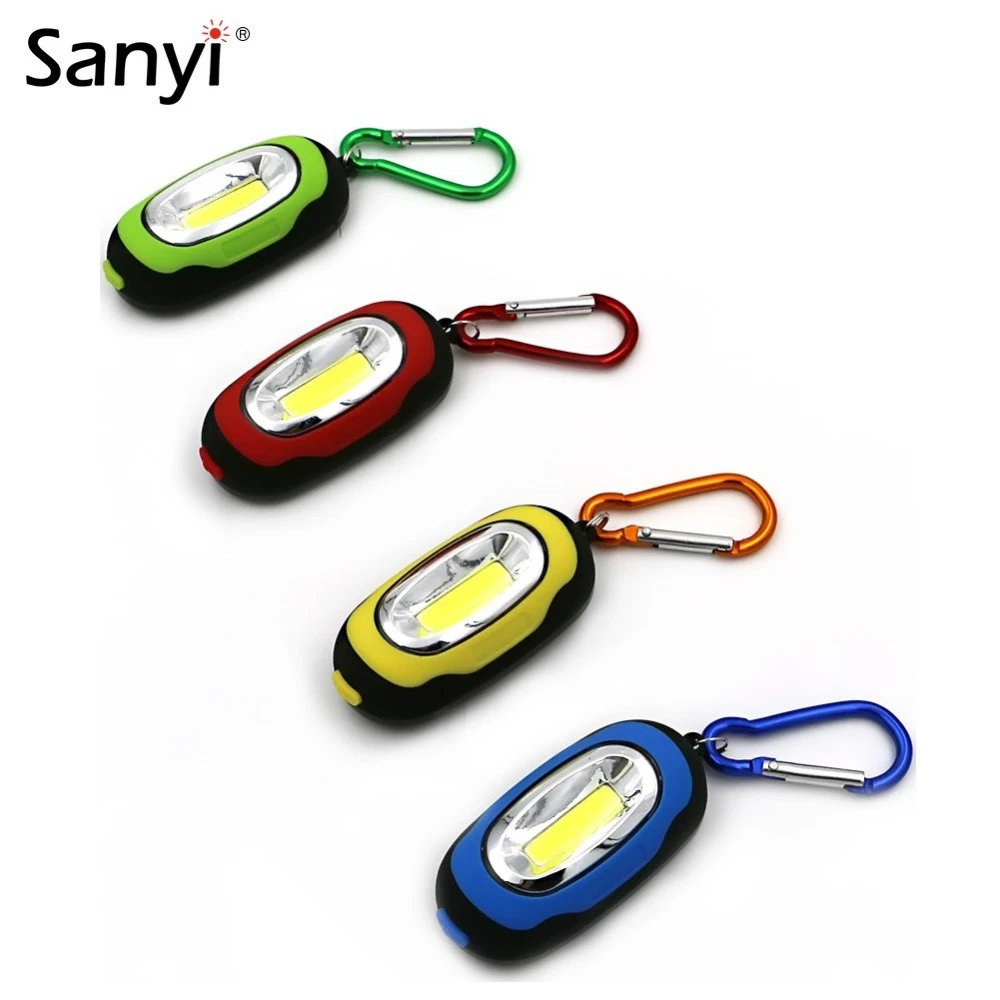 Mini Keychain Pocket Torch 3 Mode COB LED Light Flashlight Lamp Waterproof Torch