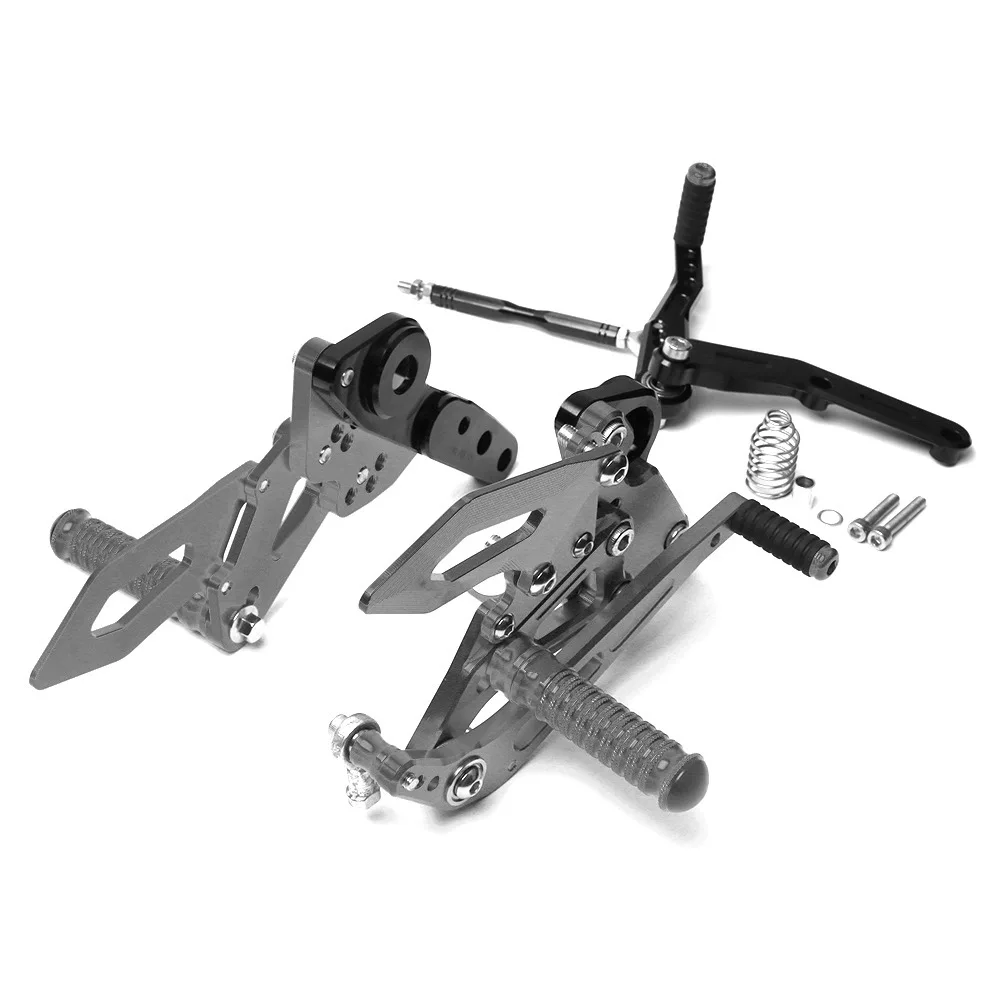  Motorbike Adjustable Rider Rear Sets Rearset Footrest Foot Rest Pegs For Yamaha MT09 FZ09 MT-09 FZ-09 2014 2015 2016 2017 CNC Aluminum MT FZ 09 Motorcycle Accessories