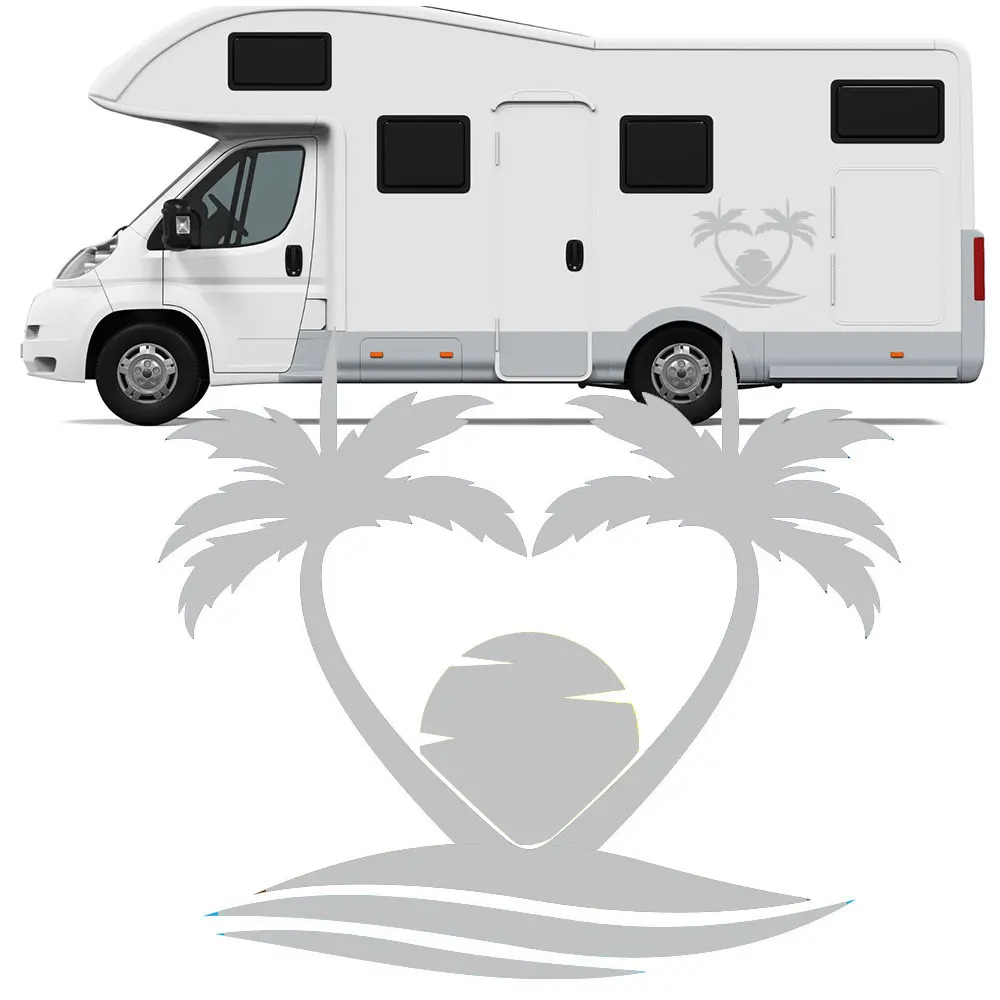1 шт. виниловые наклейки для дома на колесах с пальмовым деревом Camper Van Horsebox Caravan RV T