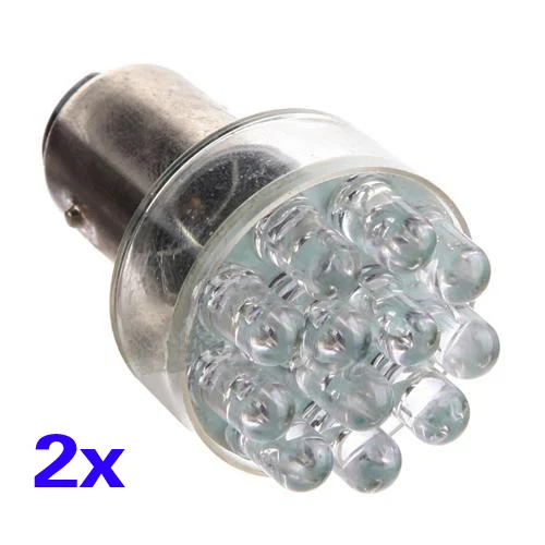 

TOYL 2x 1157 BAY15D P21/5W 380 12 Led Red Car Brake Tail Lamp Bulbs