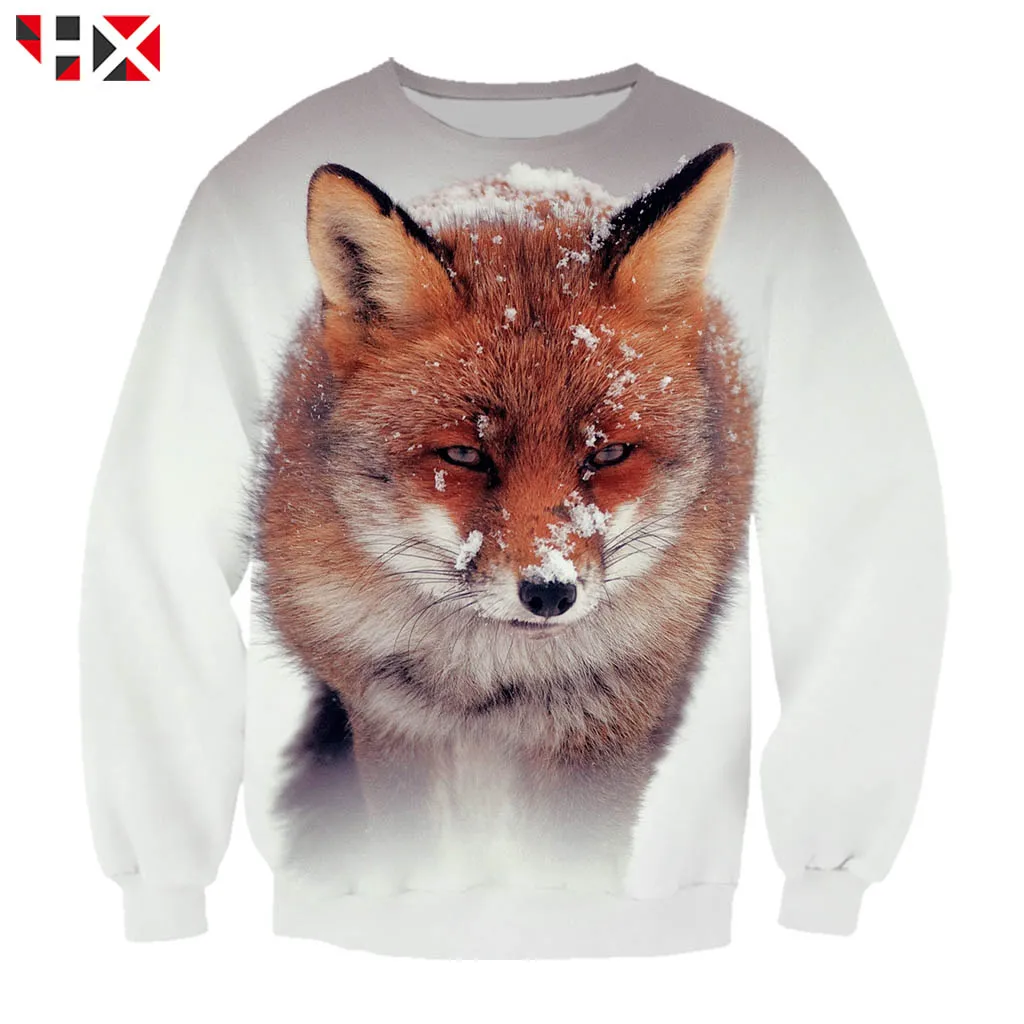 

2019 New 3D Print Cute Animal Fox Sweatshirt Unisex Harajuku Men Sweatshirt Streetwear Style Hot Sale Sweatshirt Men Tops X2