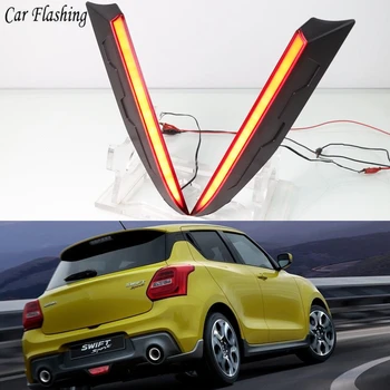 

2PCS Multi-functions LED Rear Fog Lamp Pillar Light Bumper Light Warning Brake Light Decoration For Suzuki Swift 2017 2018 2019