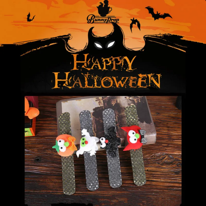 

Happy Halloween Decoration Bracelet wrist pumpkin ghost phantom circle children's ball dance performance props costume items toy
