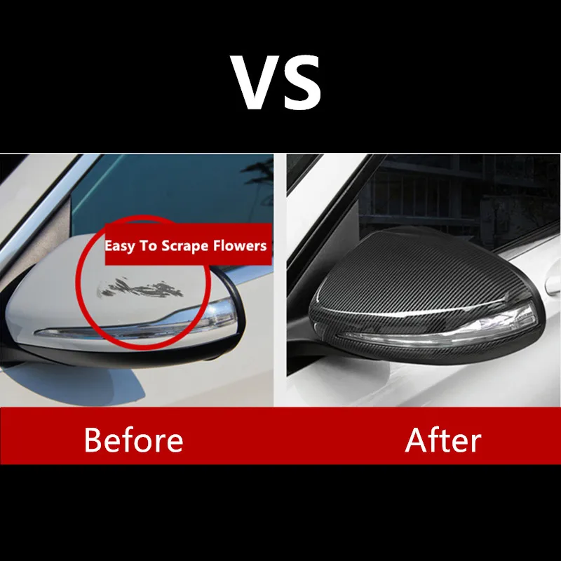 Car Styling Rearview Mirror Shell Covers Decoration Sticker Trim For Mercedes Benz E Class W213-18 LHD Exterior Accessories