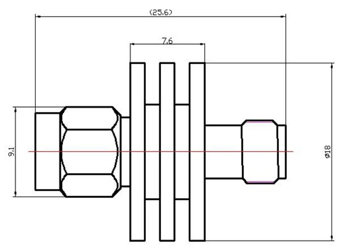 20dB DC-13GHz SMA коаксиальный Фиксированный аттенюатор 5 Вт 50 Ом SMA-J/SMA-K