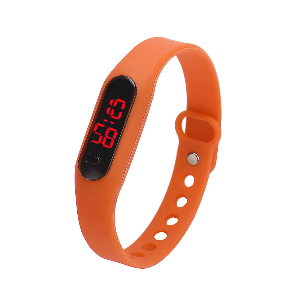 Спортивные часы, резиновый светодиодный браслет для женщин и мужчин, цифровые часы с ремешком, спортивный браслет высокого качества# D