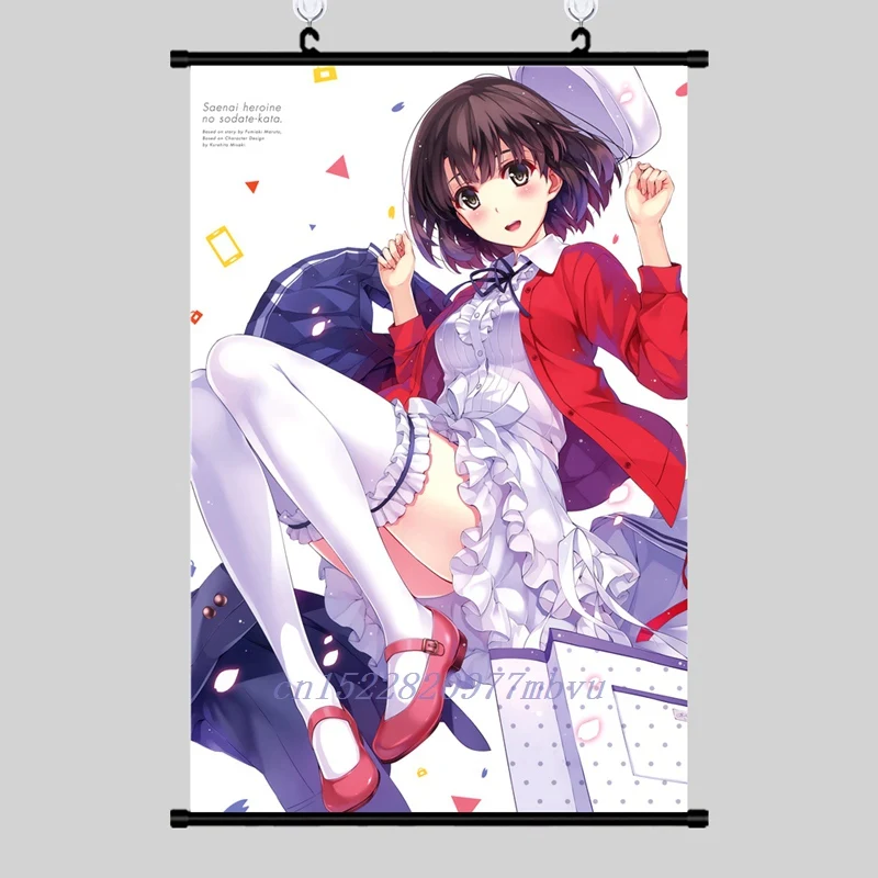 Online Anime Poster Saenai heroine keine sodate kata Druck Wall Scroll Malerei Home Decor Japanischen Cartoon Dekoration Kunst Poster