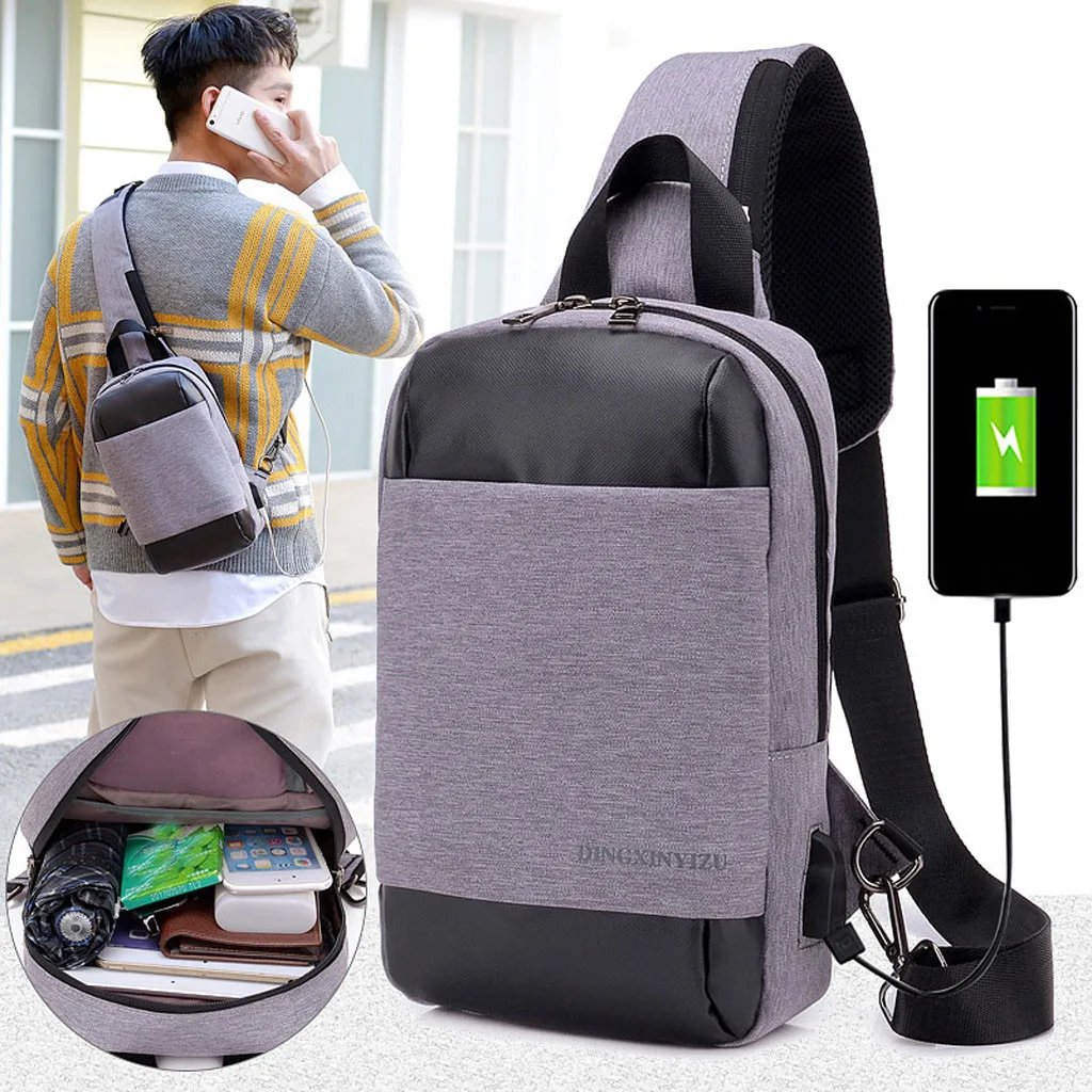 Мужской пакет для путешествий с usb-портом, сумка на плечо, сумка-мессенджер, пакет для путешествий, городской рюкзак для прогулок#0810