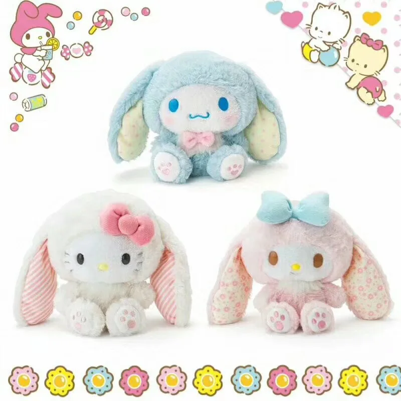 Cute Cartoon My Melody Cinnamoroll Pudding Dog Plush Toy Soft Stuffed Animal Dolls For Kids Children Girls Gift 20CM lovely my melody kitty little twin stars cinnamoroll pudding dog pvc sticker decoration planner diary phone album index stickers