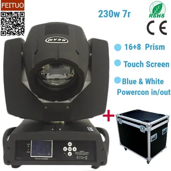 

2pcs/lot Flight Case 230w Moving Head Double Prism Sharpy 7R Beam Light Beam 230 7R Moving Head Light