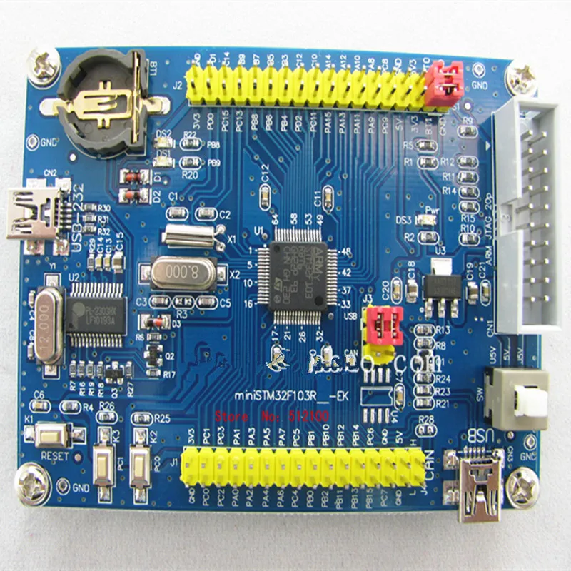 

5PCS mini STM32F103RBT6 core board / blue oil / Cortex-M3/72MHz/USB a key to download