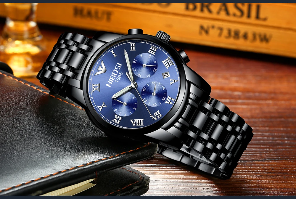 Saat Watch Men Gold Luxury 2017 NIBOSI Full Steel Wrist Watch Brand Dress Mens Watches Blue Uhren Herren Wasserdicht  (9)