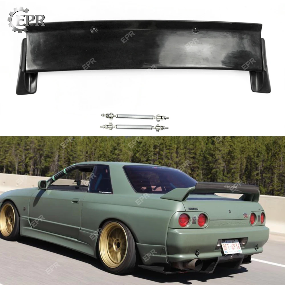 Для Nissan Skyline R32, задний спойлер из стекловолокна, комплект кузова, автонастройка части для GTR R32 GTR, стекловолокно, RB стиль, задний спойлер, наборы