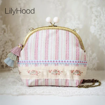 

LilyHood Women Shabby Chic Shoulder Bag Fringe Ibiza Jute Rustic Dirndl Summer Cute Candy Color Pastel Pink Chain Crossbody Bags
