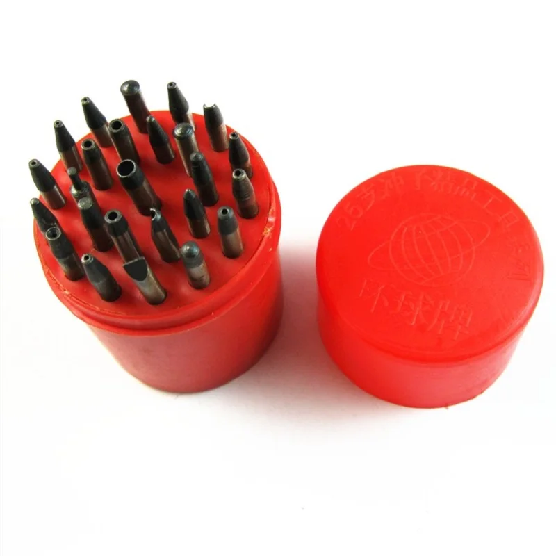 

25pcs Needle Punch Tool Set Watch Repair Staking Punching Tools Assorted Sizes